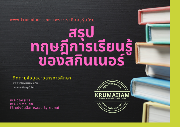 ทฤษฎีการเรียนรู้ของสกินเนอร์