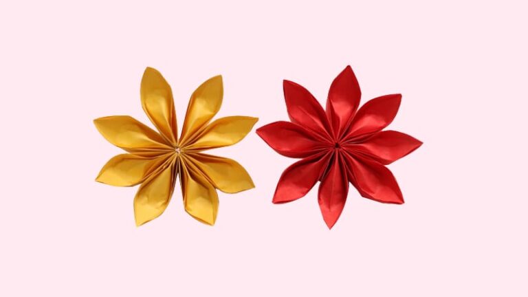 ดอกไม้สวยๆพร้อมวิธีทำ (Eight Petal Flower)