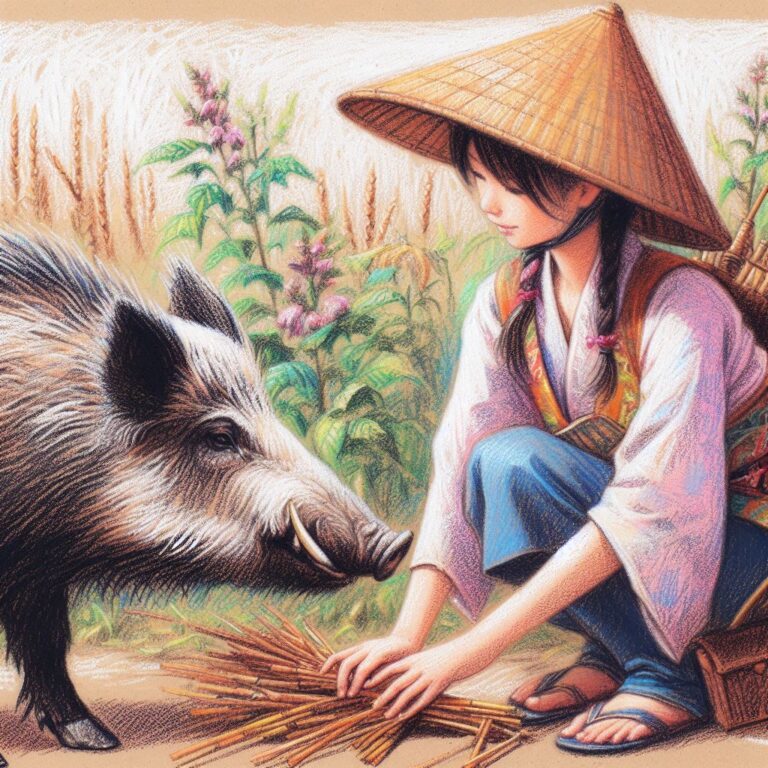 นิทาน 2 ภาษา ชาวนากับหมูป่า
