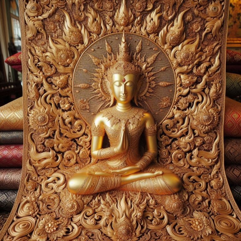 ความรู้รอบตัว เรื่อง พระพุทธรูป ผ้าไทย การผลิตเครื่องทอง